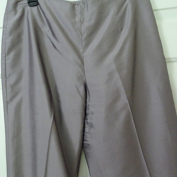 Sigrid Olsen Pants - Lavender Silk Shantung Pants Size 10P